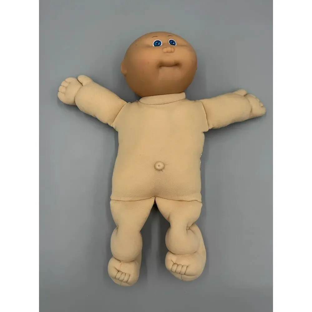 Vintage Cabbage Patch Kids Doll Bald Blue Eyes Flaws No Tag READ DESCRIPTION